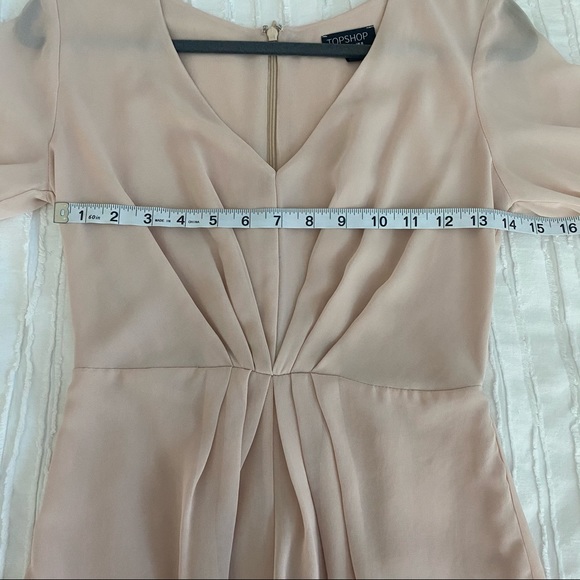 TOPSHOP Long Sleeve Blush Pink Romper Size 4 - Picture 9 of 9